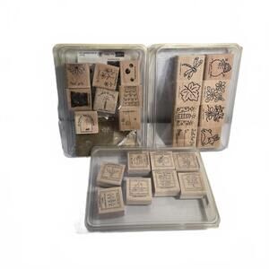 Stampin' Up! / Assorted Stamp Sets x3 / Early Sets with Brass Template
